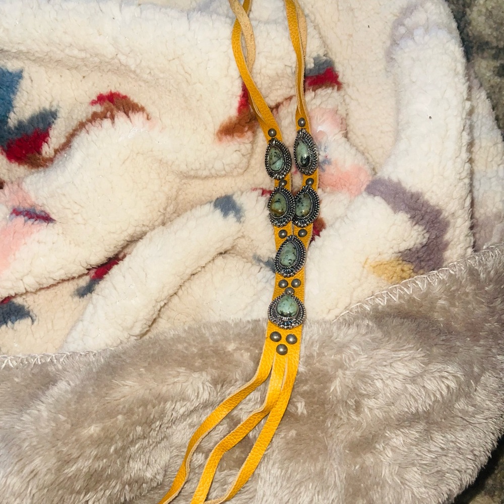 Leather and Turquoise Necklace
